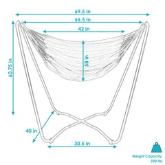 Woven Hammock Chair with Space-Saving Stand