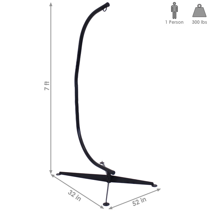 Sunnydaze C-Stand for Hammock Chairs, Steel, 300 lb Capacity
