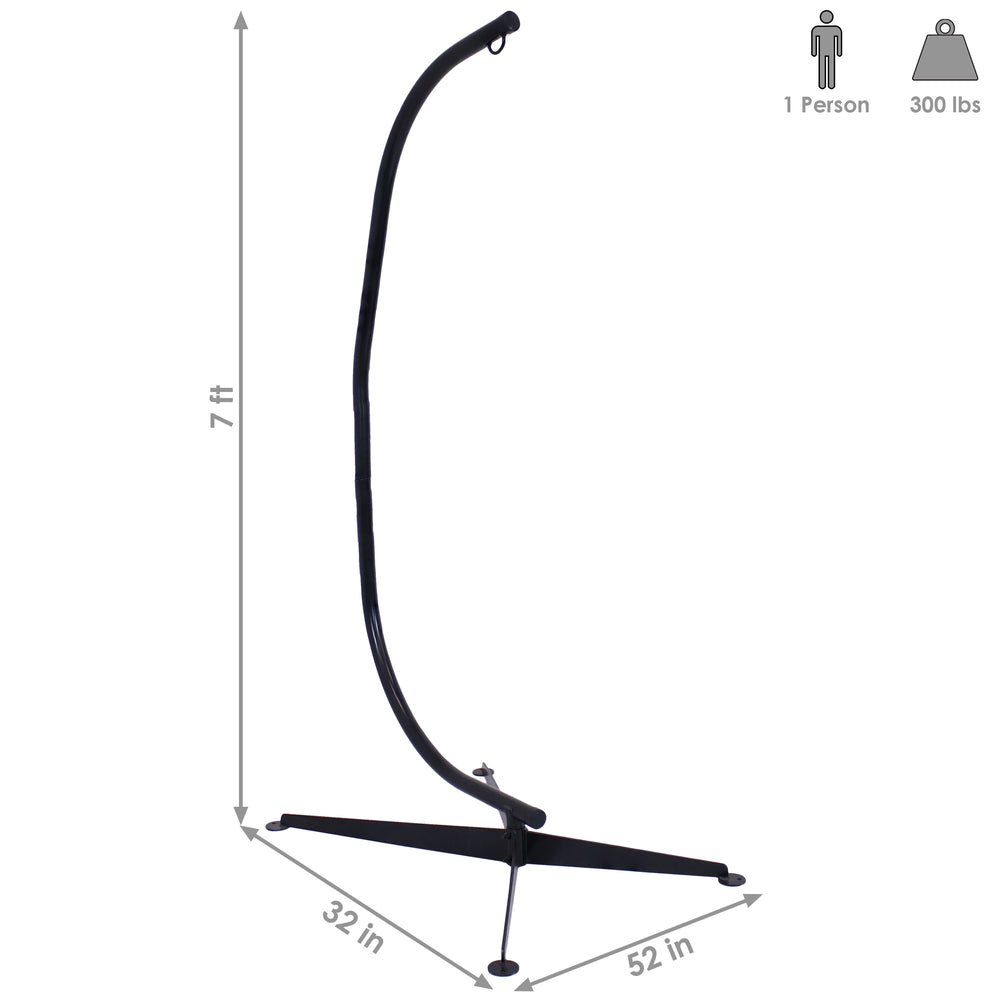 Hanging C-Stand for Hammock Chair Swing Black detail