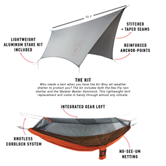 Air Bivy All-in-One Single Camping Hammock with Bug Net &amp; Rainfly