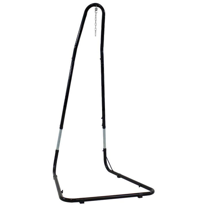 Sunnydaze Caribbean XL Rope Hammock Chair with Adjustable Steel Stand, 300 lb Capacity