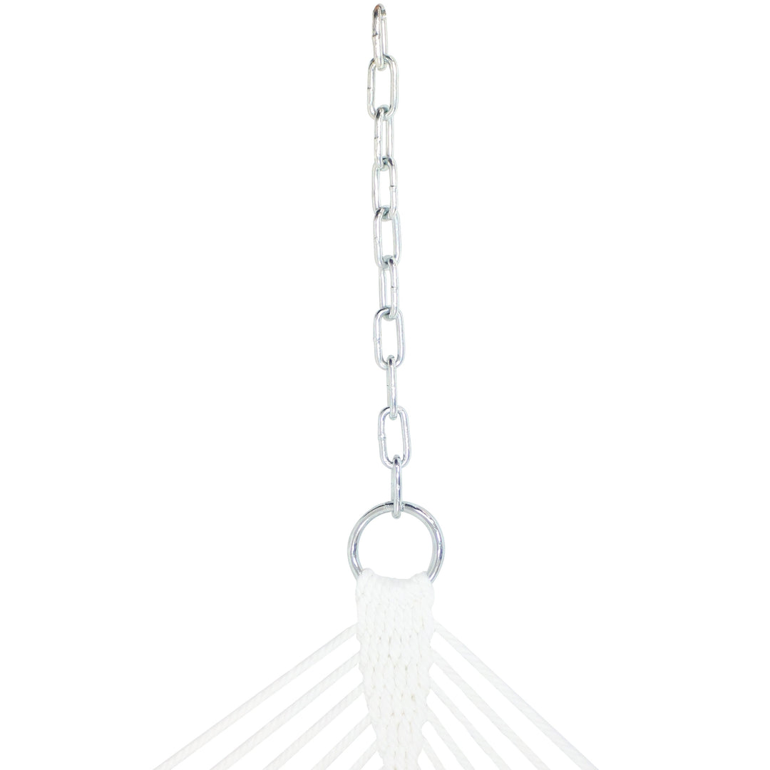 Sunnydaze Quilted Spreader Bar Hammock with Steel Stand, 2-Person, 350 lb Capacity