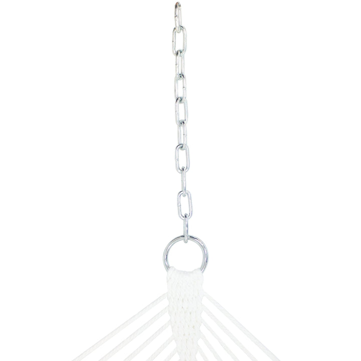 Sunnydaze Quilted Spreader Bar Hammock with Steel Stand, 2-Person, 350 lb Capacity