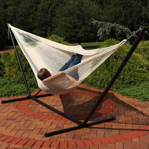 Sunnydaze XXL Mayan Hammock Stand Natural detail