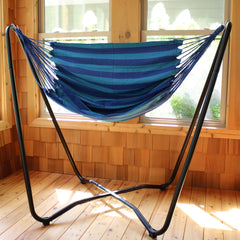 Woven Hammock Chair with Space-Saving Stand