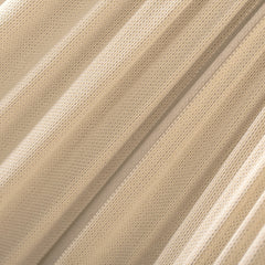 Close-up of the dense Muscade tan organic cotton weave