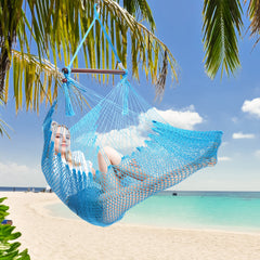 Basic Rope Hammock Chair – Light Blue