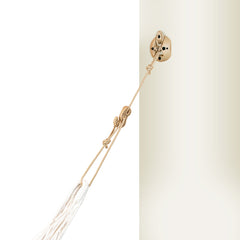 Beige CasaMount mount fixed to a wall, holding a hammock suspension cord