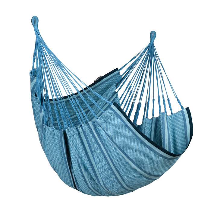 Cumbia Organic Blue Zebra – Organic Cotton Hammock Chair