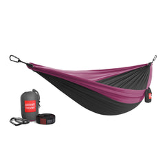 Double Deluxe Ready-to-Hang Camping Hammock with Straps