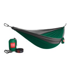 Double Deluxe Ready-to-Hang Camping Hammock with Straps