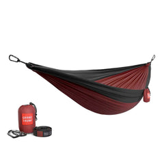Double Deluxe Ready-to-Hang Camping Hammock with Straps