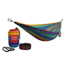 Double Deluxe Ready-to-Hang Camping Hammock with Straps
