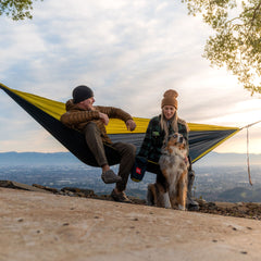 Double Deluxe Ready-to-Hang Camping Hammock with Straps