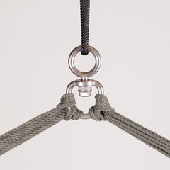 Swivel hook and suspension cords at the top of the Domingo hammock chair