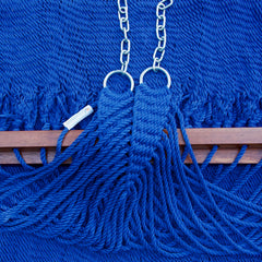 Island Oasis Fine-Weave Double Rope Hammock – Dark Blue