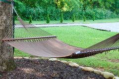 Island Oasis Fine-Weave Double Rope Hammock – Mocha