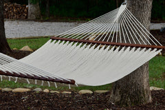 Island Oasis Fine-Weave Double Rope Hammock – Cream