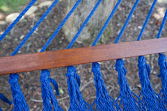Island Oasis Fine-Weave Double Rope Hammock – Dark Blue