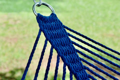 Island Oasis Fine-Weave Double Rope Hammock – Dark Blue