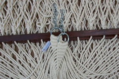 Island Escape Classic Open-Weave Rope Hammock with 15ft Steel Stand - Cream