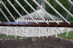 Island Escape Handwoven Open-Weave Double Rope Hammock – Cream