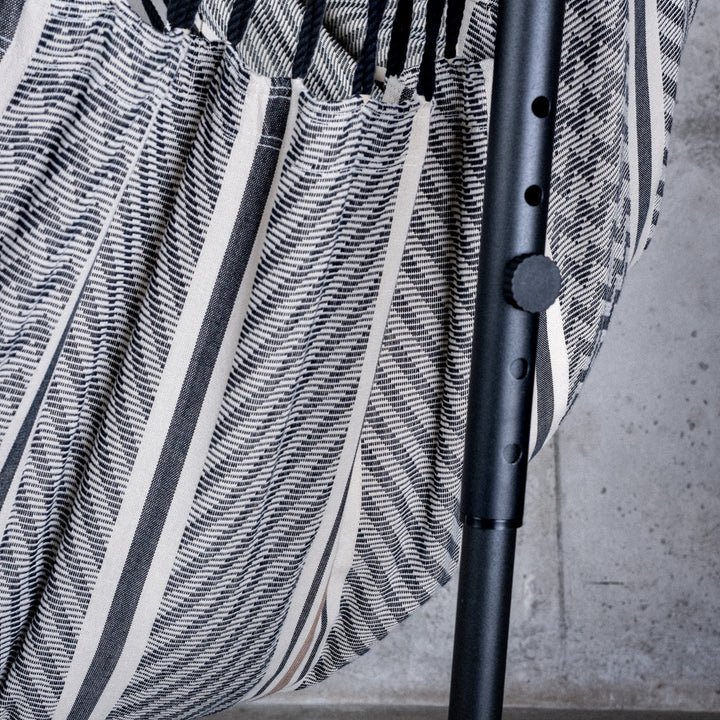 Fiji Organic Zebra – Organic Cotton Basic Size Hammock Chair with Galvanized Steel Stand
