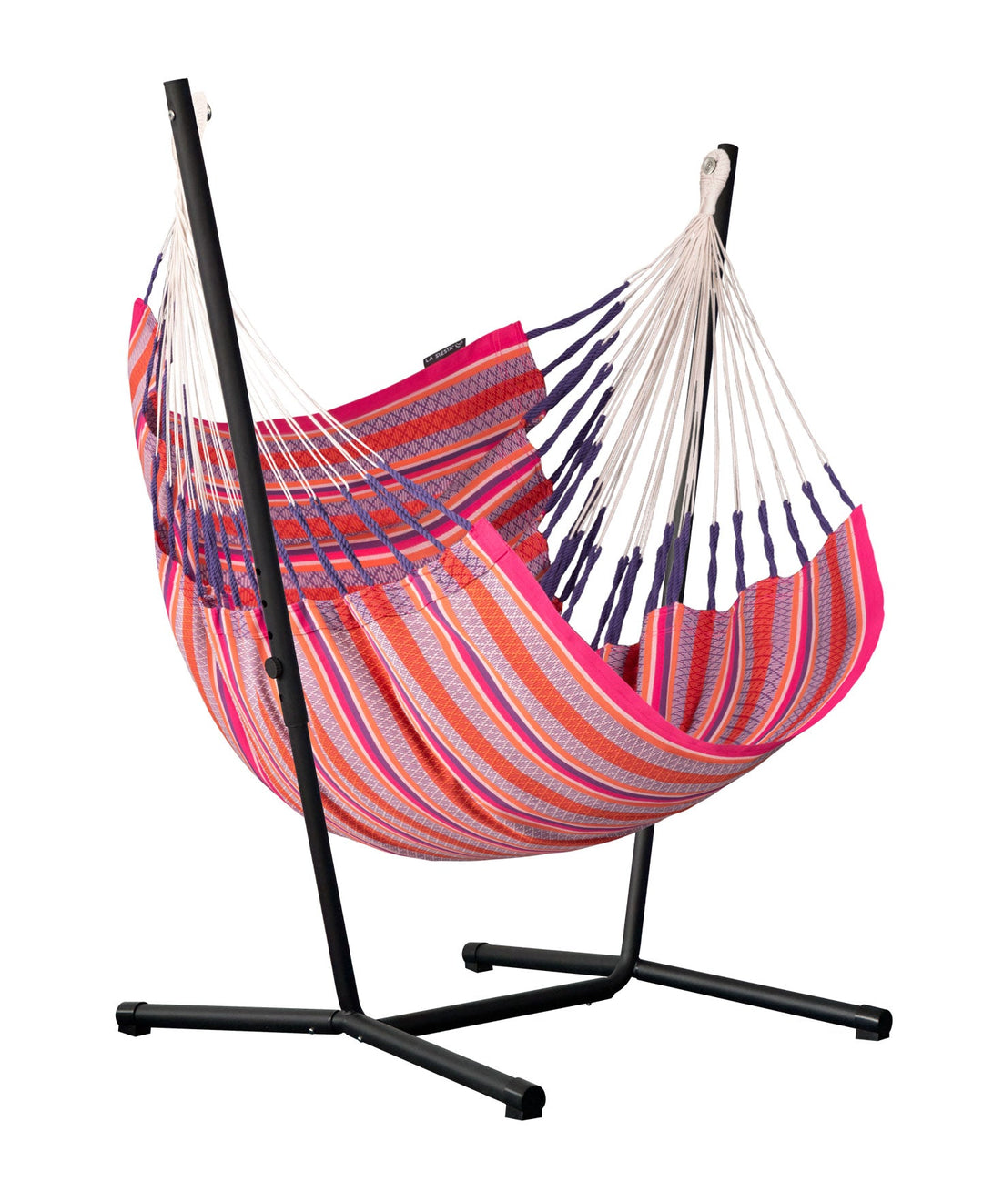 Fiji Organic Flamingo – Organic Cotton Comfort Size Hammock Chair with Galvanized Steel Stand