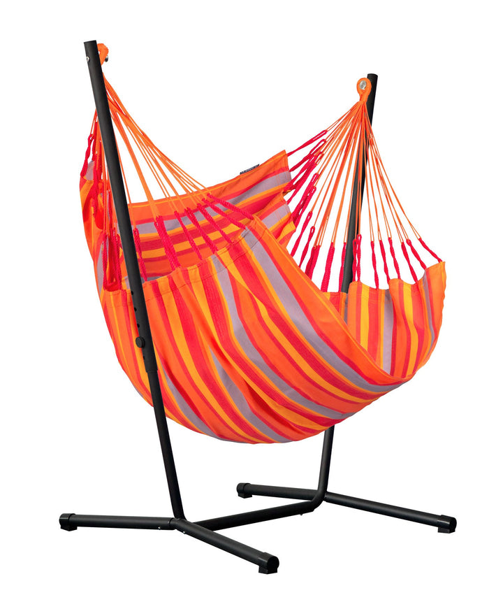 Fiji Outdoor Toucan – Weather-Resistant Basic Size Hammock Chair with Galvanized Steel Stand