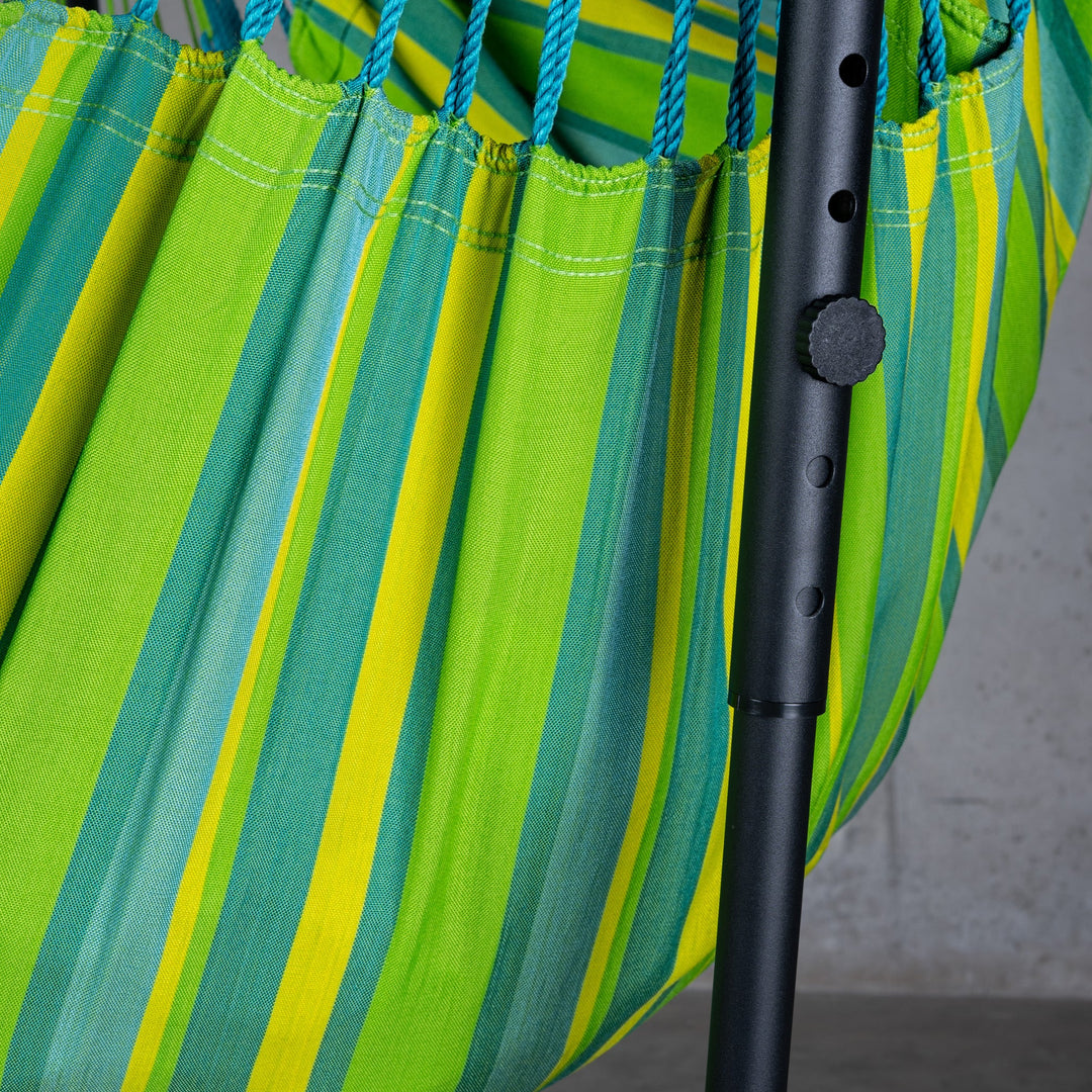 Fiji Outdoor Lime – Weather-Resistant Basic Size Hammock Chair with Galvanized Steel Stand