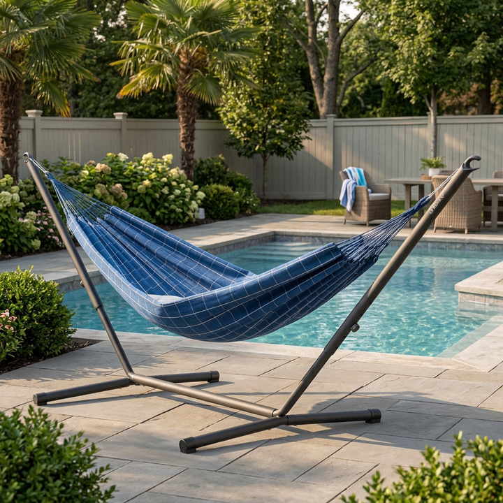 Brisa Marine Double Outdoor Hammock with Nautico Anthracite Stand