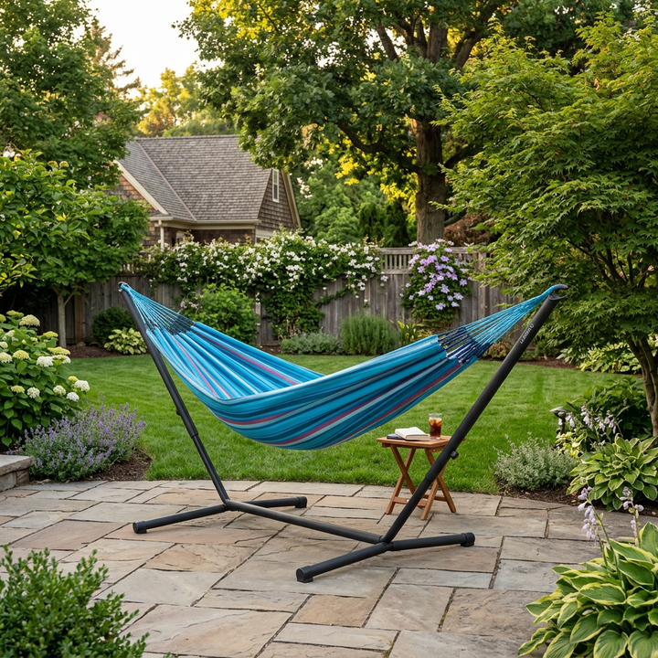 Brisa Wave Kingsize Outdoor Hammock with Nautico Anthracite Stand