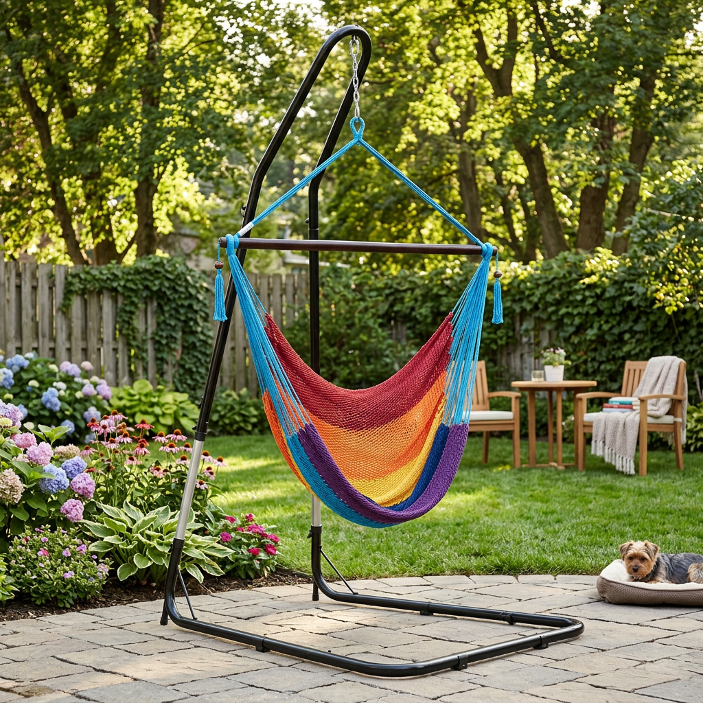 Caribbean Large Rope Hammock Chair – Rainbow