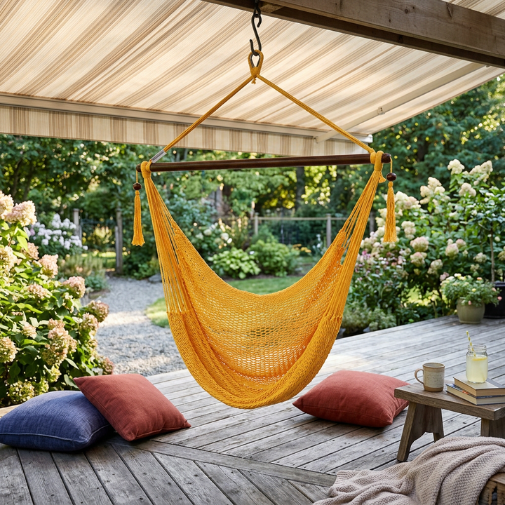Caribbean Rope Hammock Chair – Yellow