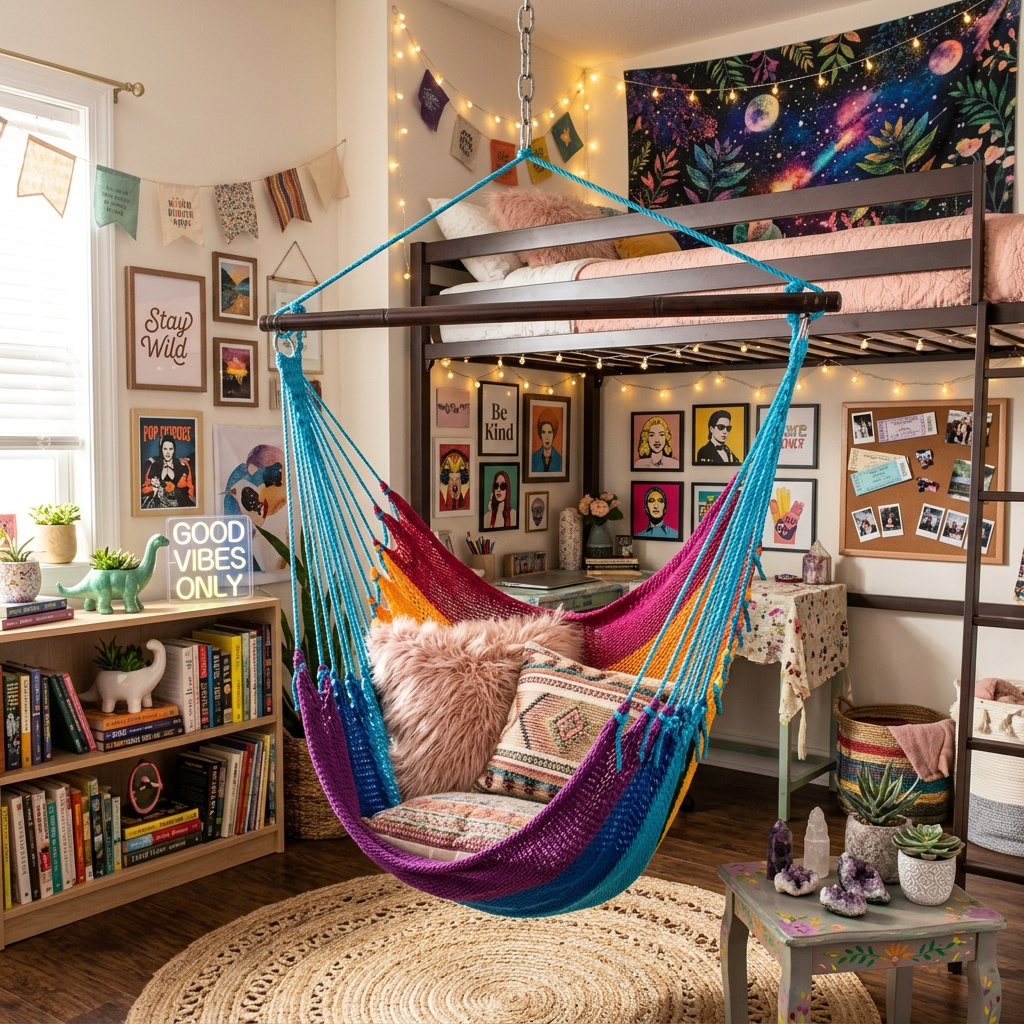 Caribbean Jumbo Rope Hammock Chair – Rainbow