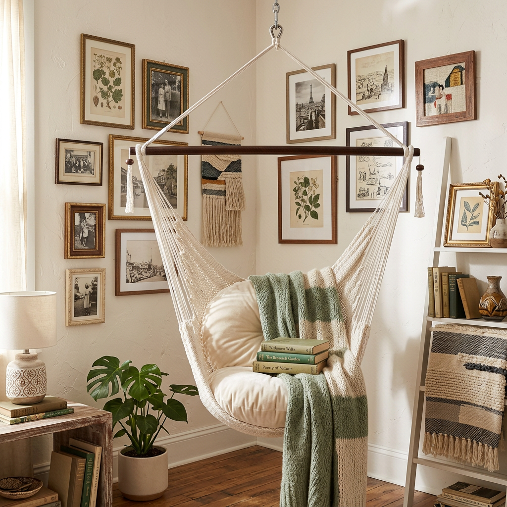 Caribbean Rope Hammock Chair – White