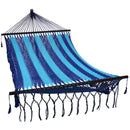 Deluxe American Style Mayan Hammock & 15' Hammock Stand - Blue
