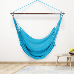Lounge Rope Hammock Chair – Light Blue
