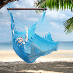 Lounge Rope Hammock Chair – Light Blue