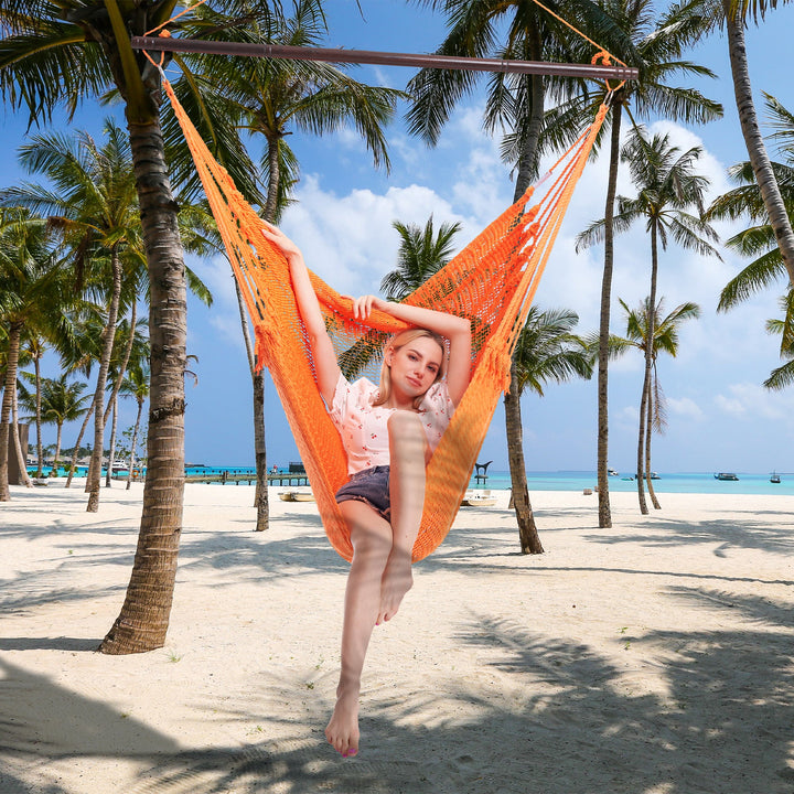 Jumbo Caribbean Hammock Chair - Orange