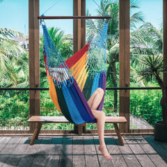 Lounge Rope Hammock Chair – Rainbow