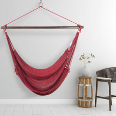 Lounge Rope Hammock Chair – Red