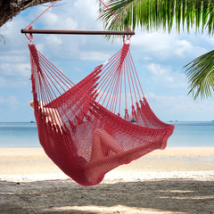 Lounge Rope Hammock Chair – Red