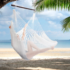 Lounge Rope Hammock Chair – White