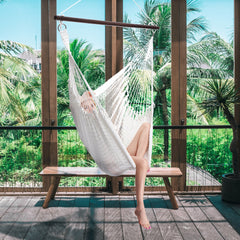 Lounge Rope Hammock Chair – White