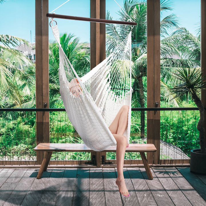 Jumbo Caribbean Hammock Chair - White