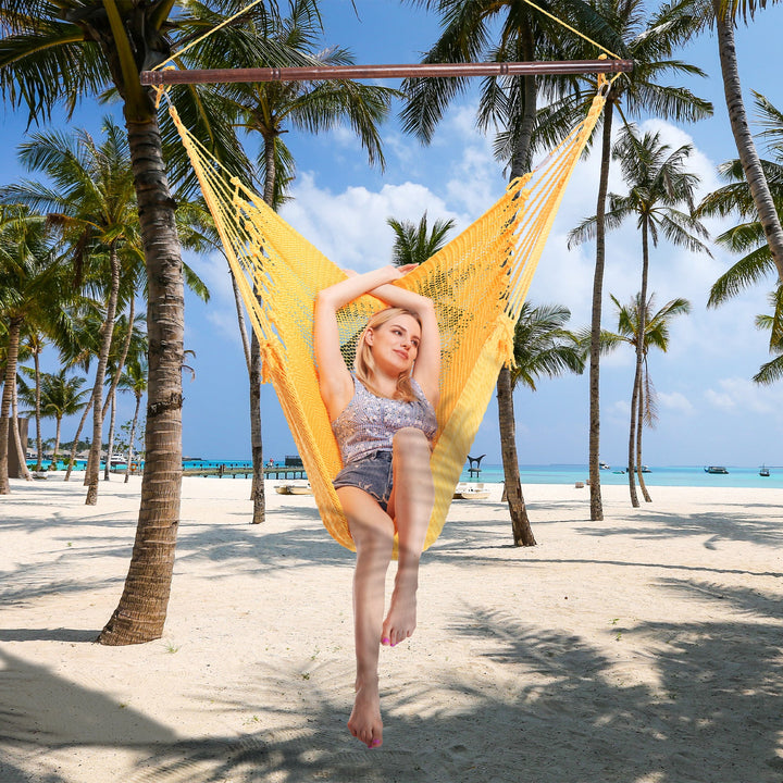 Jumbo Caribbean Hammock Chair - Yellow