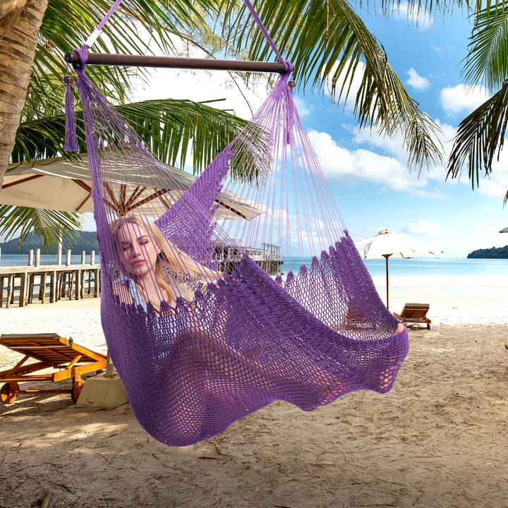 Large Caribbean Hammock Chair - Purple