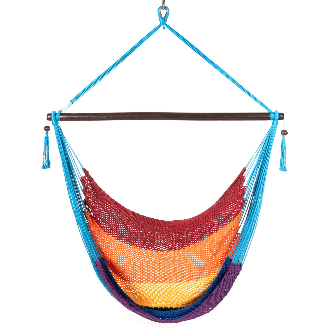 Large Caribbean Hammock Chair - Rainbow