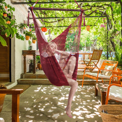 Comfort Rope Hammock Chair – Red